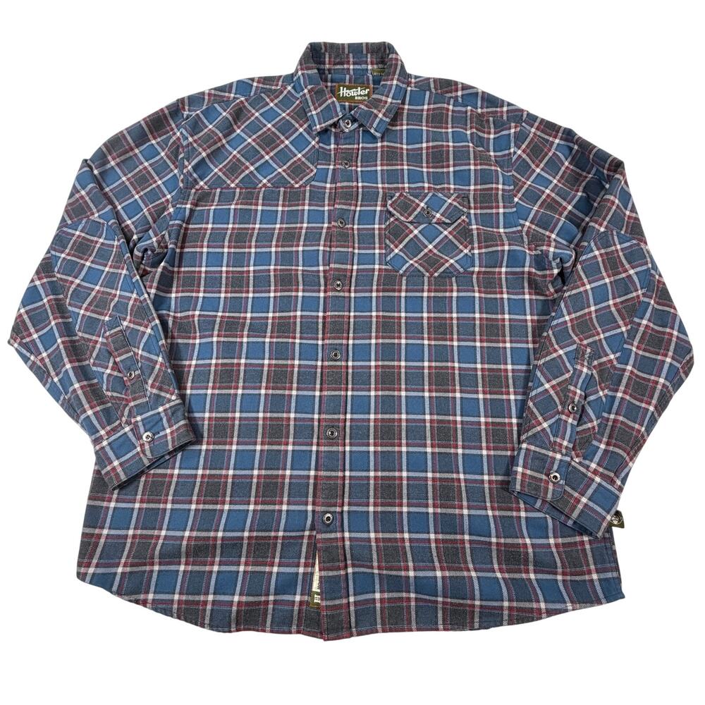 Howler Brothers Harker's Flannel Long Sleeve Button Shirt Blue Red Plaid Men XL